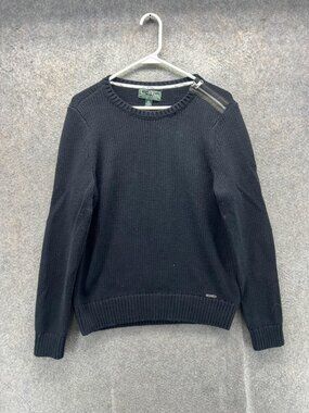 Lauren Active Ralph Lauren Sweater Womens Large Black Chunky Knit Crewneck